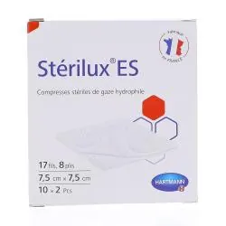 STERILUX ES Compresse de gaze stérile 7,5cm x 7,5cm boite de 10