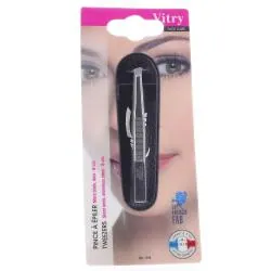 VITRY Face Care - Pince à épiler mors biais Inox
