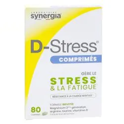 SYNERGIA D-Stress Gère le Stress & la Fatigue 80 comprimés