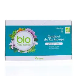 VITAVEA Infusion bio confort de la gorge boîte de 20 sachets