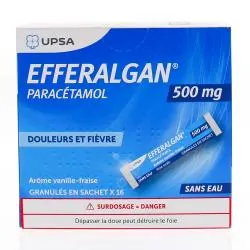 Efferalgan 500mg granulés vanille-fraise 16 sachets