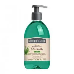 LE COMPTOIR DU BAIN Savon traditionnel de marseille à l'aloé flacon pompe 500ml
