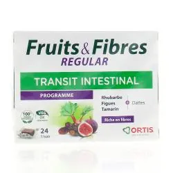 ORTIS Fruits & fibres transit cubes à mâcher boîte de 24 cubes