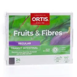 ORTIS Fruits & fibres transit cubes à mâcher boîte de 24 cubes