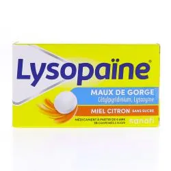 Lysopaïne maux de gorge cetylpyridinium lysozyme miel citron sans sucre 36 comprimés