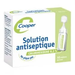 COOPER Solution antiseptique chlorhexidine 0,5% x 12 unidoses 5ml