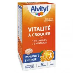 ALVITYL Vitalité - Comprimés à croquer goût fraise boîte de 30 comprimés