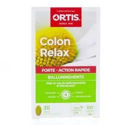ORTIS Colon Relax Forte Action rapide Ballonements boite de 30 comprimés