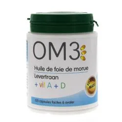 OM3 huile de foie de morue capsules x 120
