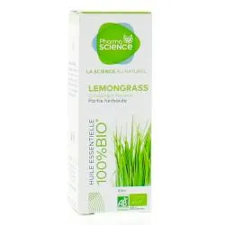 PHARMASCIENCE Huile essentielle de Lemongrass bio flacon 10 ml