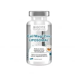 BIOCYTE Longevity Minéraux - Cal/Mag/Zinc liposomal 60 gélules