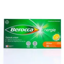 BEROCCA Energie - sans sucre effervescents boite 30 comprimés effervescents