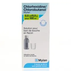 MYLAN Chlorhexidine / Chlorobutanol 0.5ml / 0.5g flacon 90ml