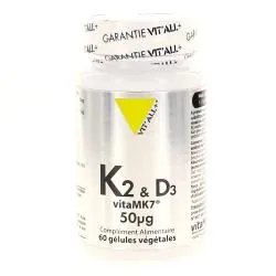 VIT'ALL+ K2 & D3 vitaMK7 50µg 60 gélules