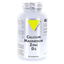 VIT'ALL+ Calcium, Magnésium, Zinc, D3 90 comprimés
