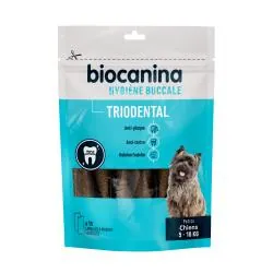 BIOCANINA Hygiène Bucco-dentaire - Triodental Petits chiens 5 - 10kg lamelles x15