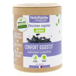 NAT & FORM Ecoresponsable - Charbon Végétal Activé 200 gélules