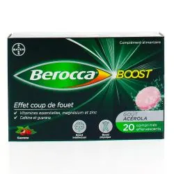 BEROCCA boost effervescent sans sucre boîte de 20 comprimés