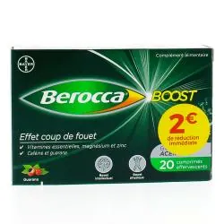 BEROCCA Boost - effervescent sans sucre boîte de 20 comprimés- 2€ réduction