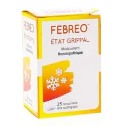 FEBREO Etat Grippal comprimés sublinguales boîte de 25 comprimés