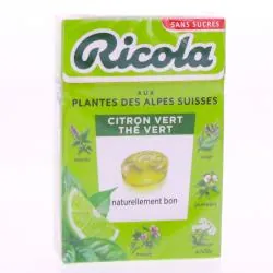 RICOLA Bonbons aux plantes suisses goût citron vert thé vert 50g