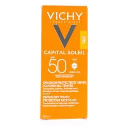 VICHY Capital Soleil - Emulsion Protectrice Visage toucher sec teintée SPF50 50ml