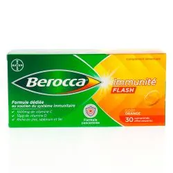 BEROCCA Immunité Flash 30 comprimés Goût Orange