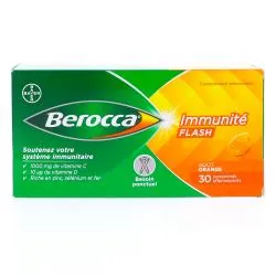 BEROCCA Immunité Flash 30 comprimés Goût Orange