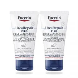 EUCERIN UreaRepair Plus - Crème mains 5% d'urée Lot de 2x75ml