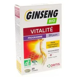 ORTIS Ginseng Bio Vitalité 20 comprimés