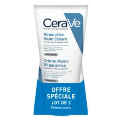 CERAVE Crème mains réparatrice sécheresses sévères, rugosités lot de 2 * 50ml