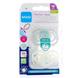 MAM Sucettes +18 mois perfect Nuit silicone little star
