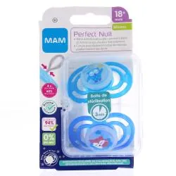 MAM Sucettes +18 mois perfect Nuit silicone hibou / renard
