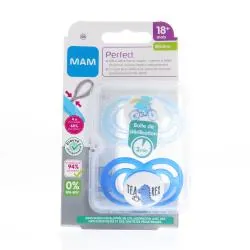 MAM Duo Sucettes +18 mois Perfect silicone bleu