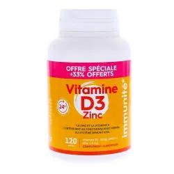 PHARMASCIENCE Vitamine D3 zinc 120 gélules