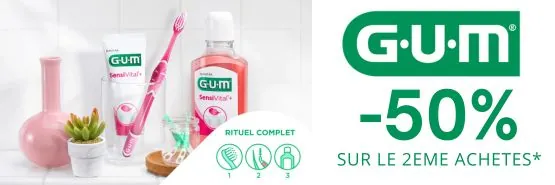 GUM -50% sur le 2ème acheté